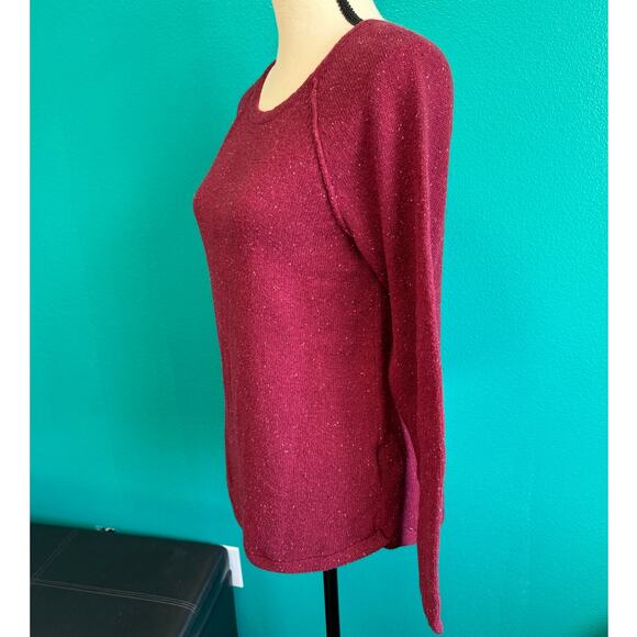 Karen Scott Maroon Confetti Knit Pullover Sweater Women's Small - Picture 4 of 10